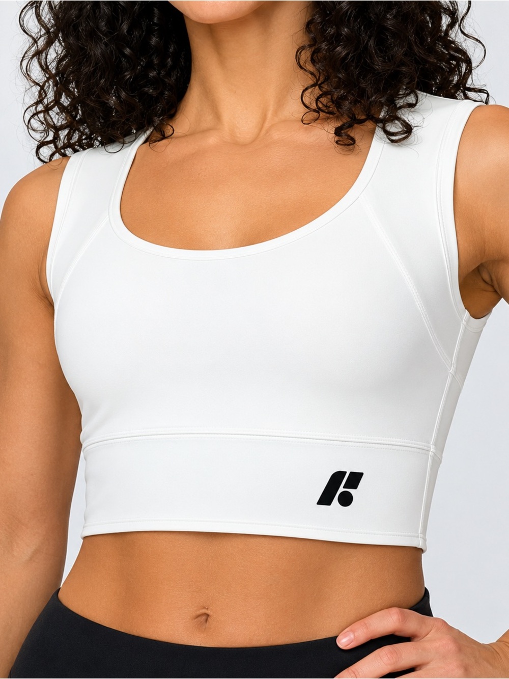 Forme Power Bra Sports Bra in White Mesh Back Size XL